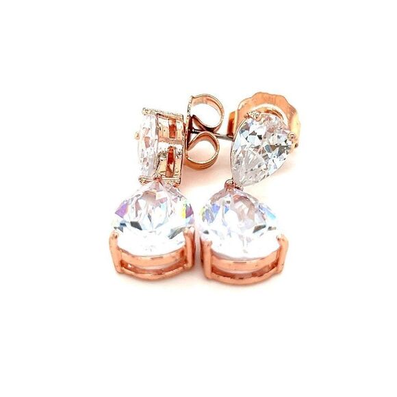 Sparkly Rose Gold Earrings - Picture 1 of 3